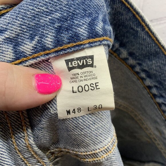 Levi’s 545 Blue Jeans Mens Sz 48 x 30 Loose Fit Medium Wash Vintage - Picture 2 of 12